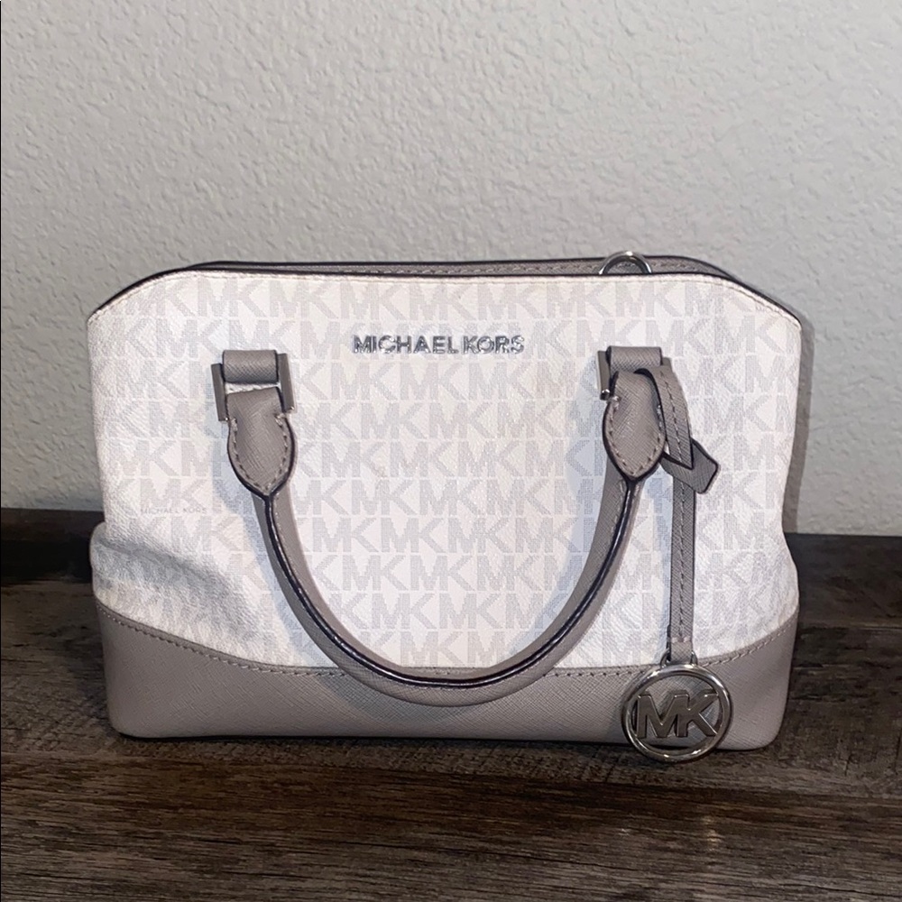 Michael Kors White and Gray Women's Bag